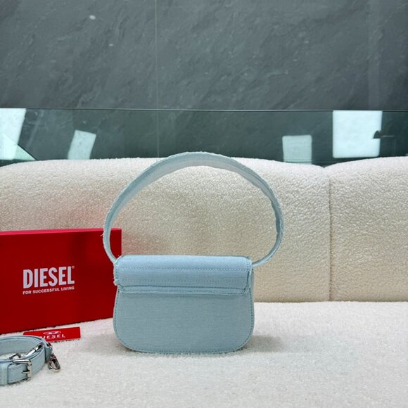 Diesel Light Blue Simple Denim Shoulder Bag - Picture 2 of 9